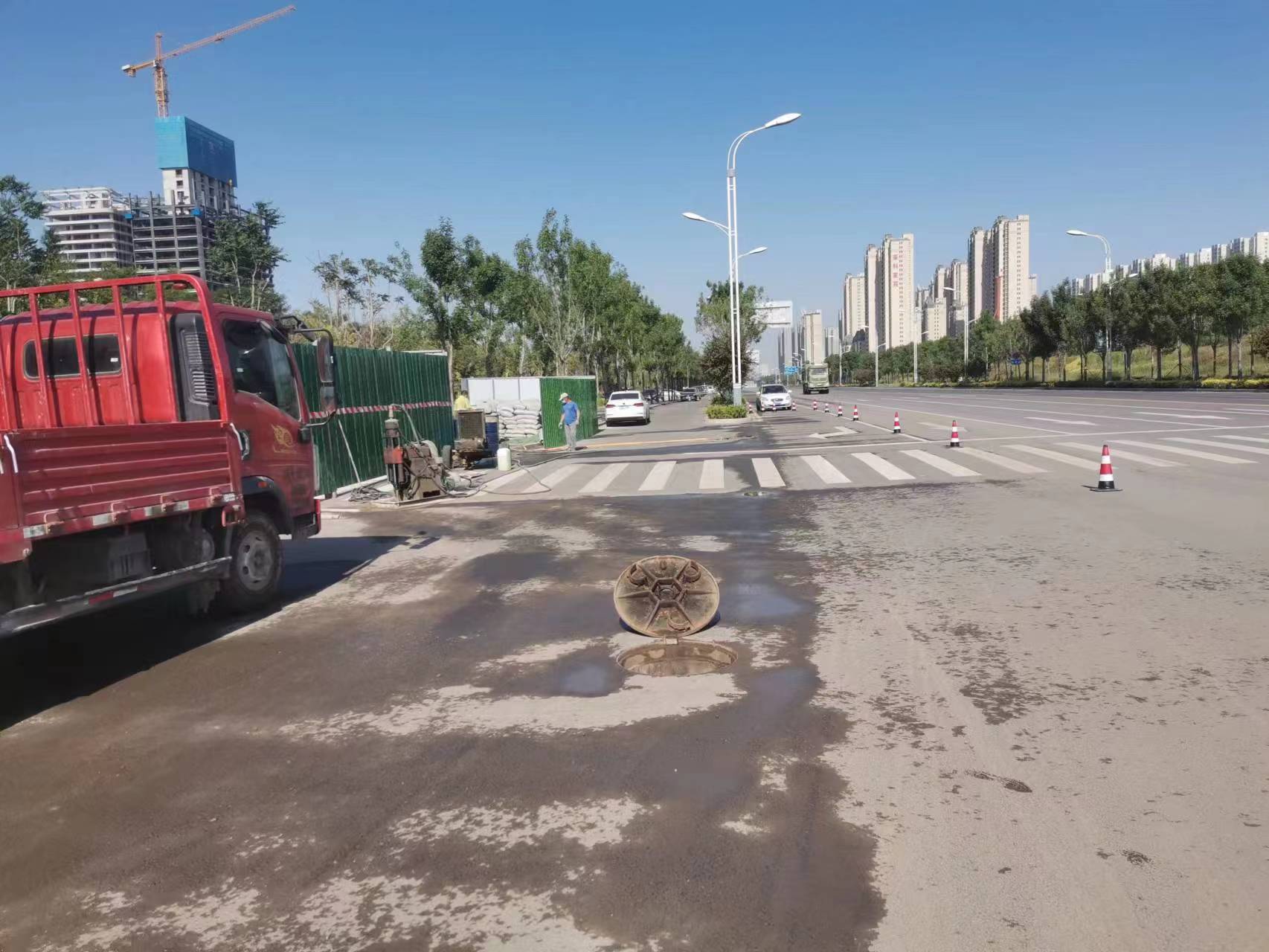 济水街道路面地基沉降注浆